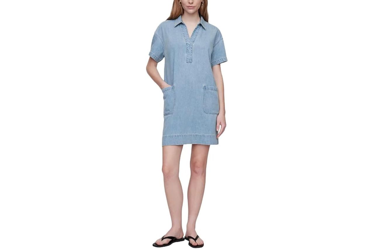 Gap Women's Denim Popover Mini Dress Credit: Amazon