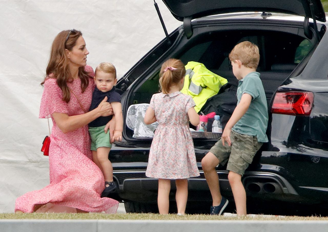 Kate Middleton, Prince Louis, Princess Charlotte and Prince George at the King Power Royal Charity Polo MatchCredit: Max Mumby/Indigo/Getty