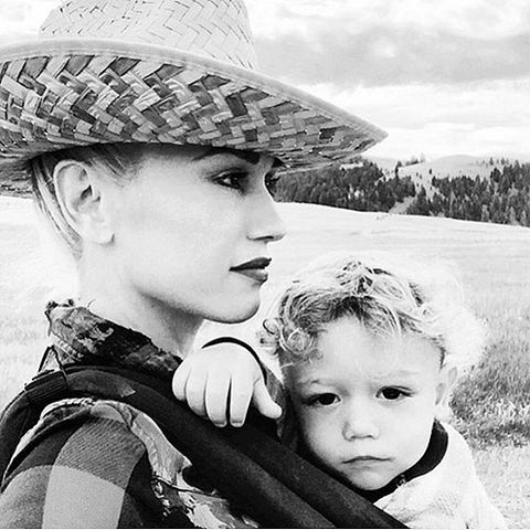 Gwen Stefani holding son Apollo in Instagram selfie in Montana in 2015.Credit: Source: Gwen Stefani Instagram