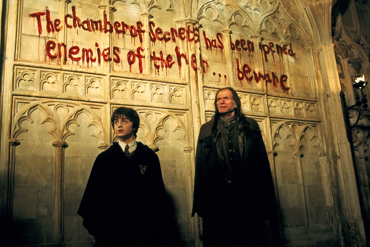 Daniel Radcliffe, David Bradley in 'The Chamber of Secrets.'Credit: Warner Brothers/Courtesy Everett Collection
