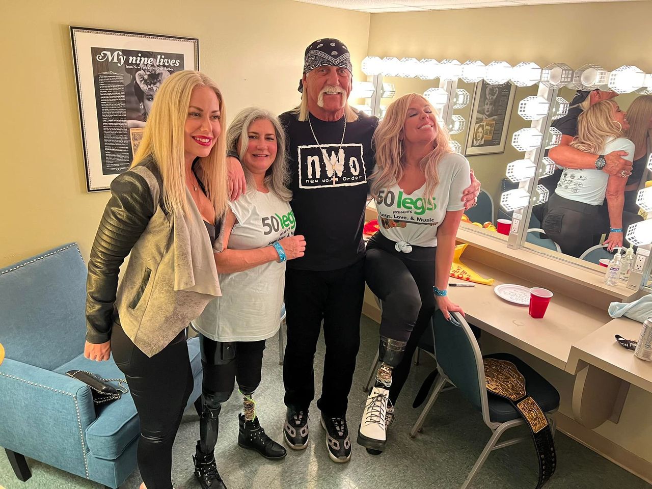 Hulk Hogan and Sky Daily backstage at an event.Credit: Hulk Hogan Facebook