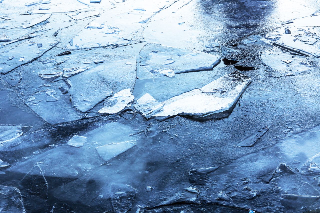 Floating ice in a river (stock image)Credit: Getty