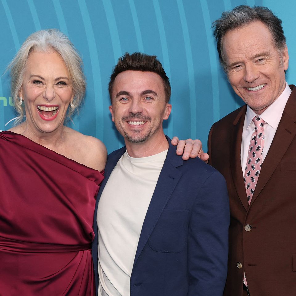 Jane Kaczmarek, Bryan Cranston and Frankie MunizCredit: ANGELA WEISS / AFP via Getty