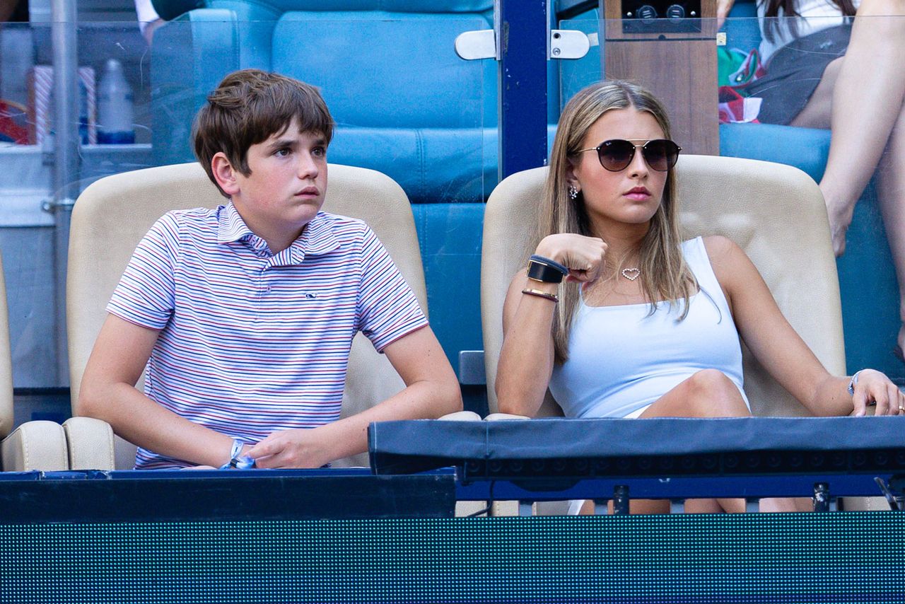 Kai Trump (R) with brother Spencer Trump (L) at the Miami Open on March 28, 2026Credit: Mauricio Paiz/NurPhoto via Getty