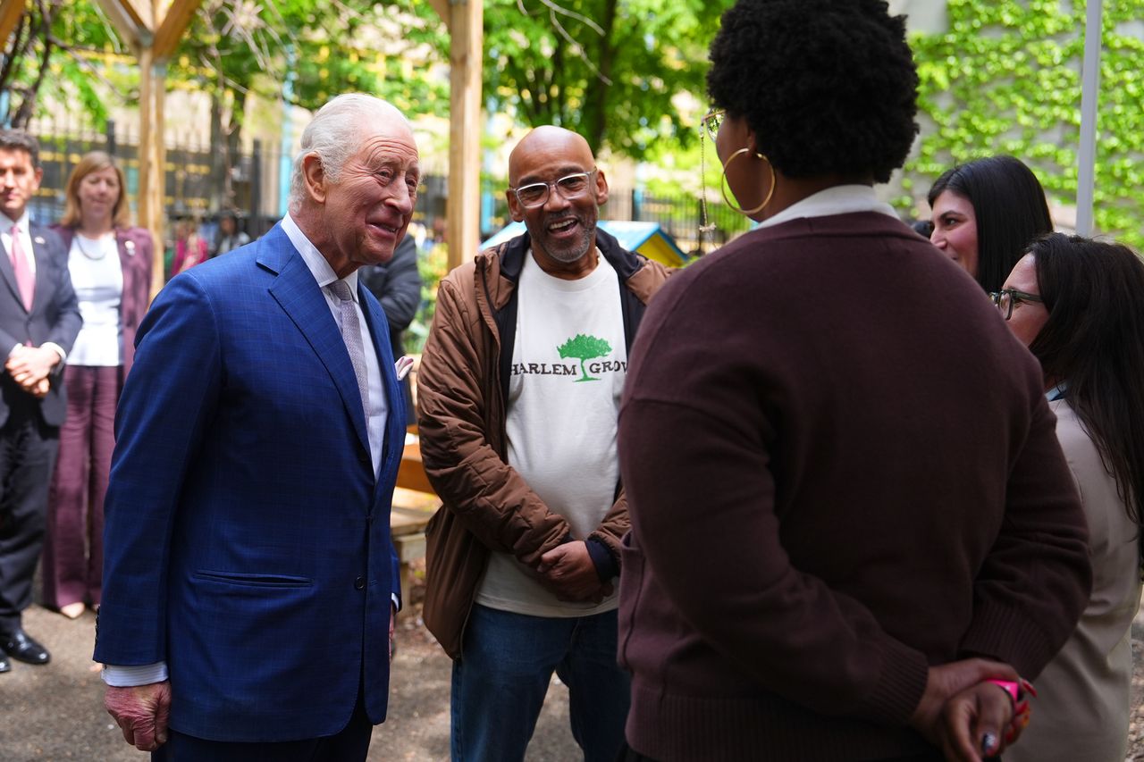 King Charles during a visit to Harlem Grown on April 29, 2026.Credit: Press Association via AP Images