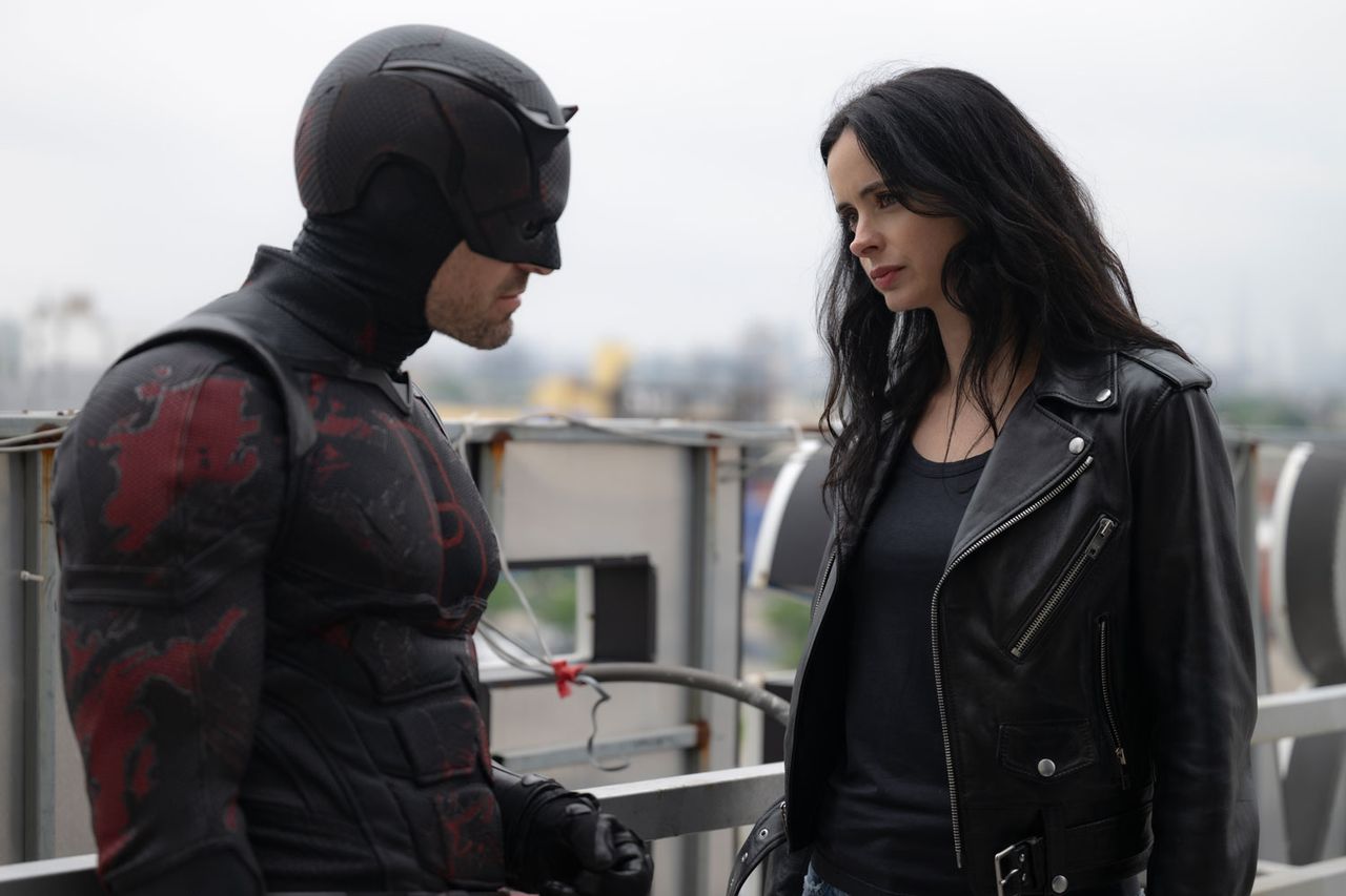 Charlie Cox's Daredevil and Krysten Ritter's Jessica Jones in season 2 of 'Daredevil: Born Again'Credit: Jojo Whilden/MARVEL
