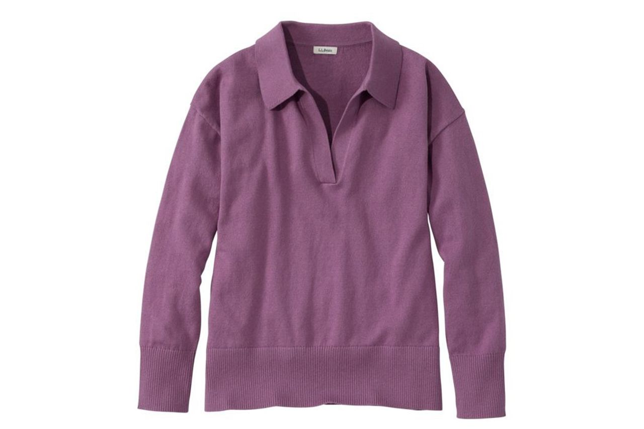 Cotton/ Cashmere Sweater Polo Credit: L.L.Bean