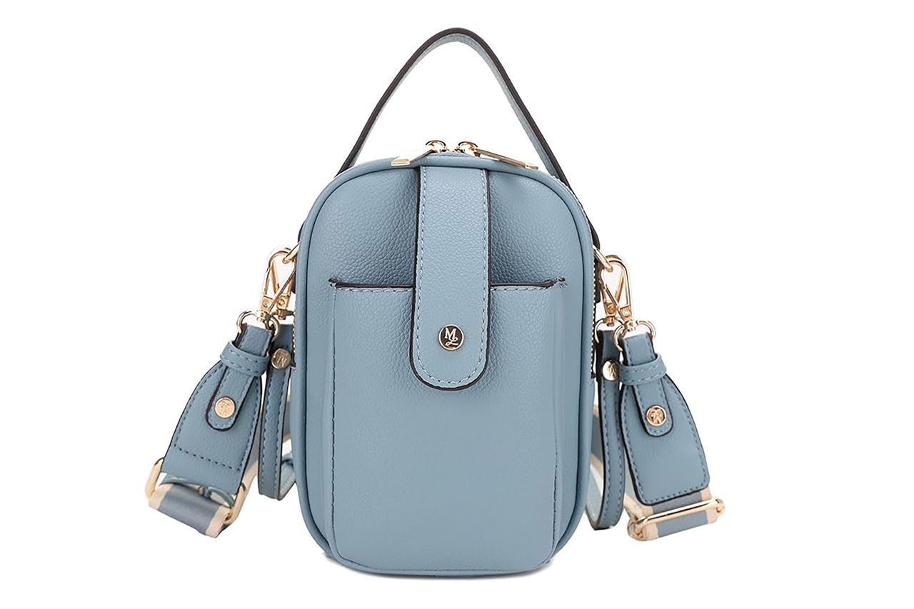 Mali+Lili Gail Vegan Leather Multi Compartment Crossbody Bag Credit: Amazon