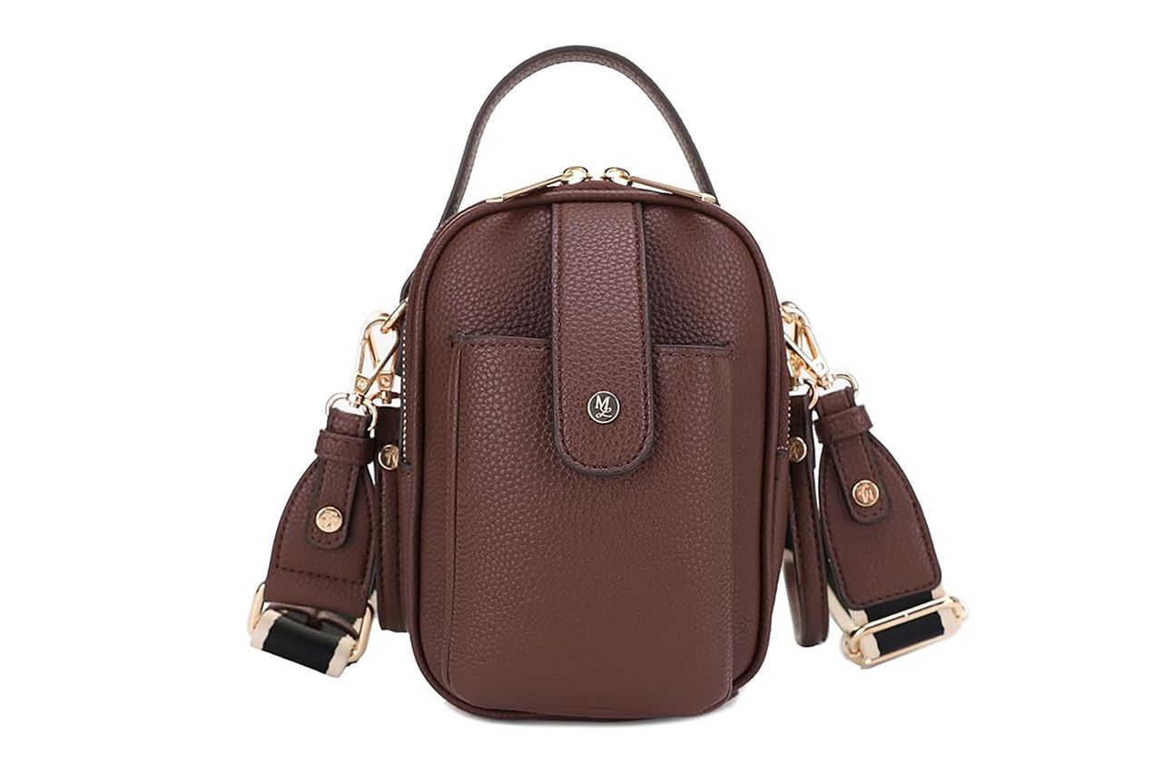 Mali+Lili Gail Vegan Leather Multi Compartment Crossbody Bag Credit: Amazon