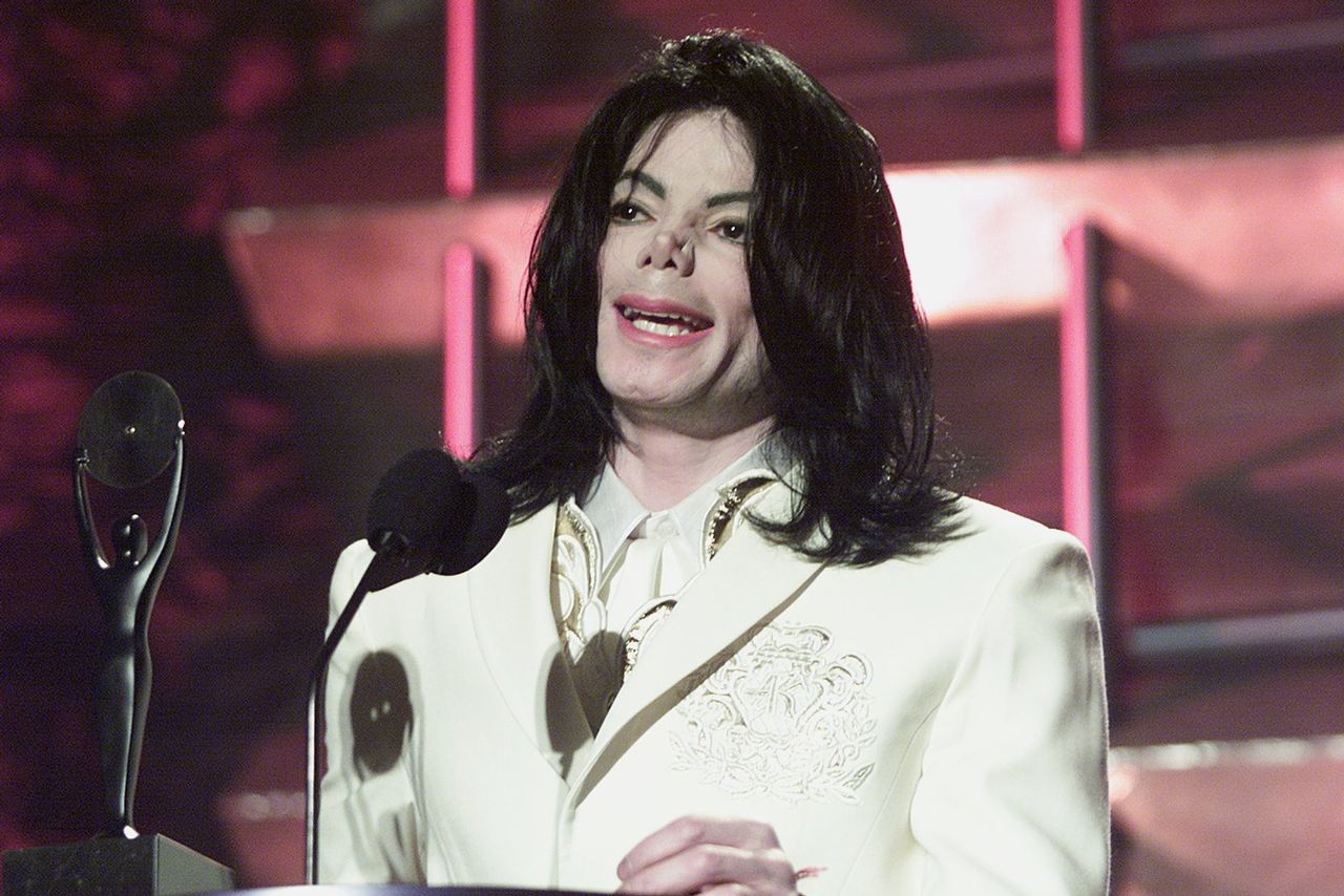 Michael Jackson during The 16th Annual Rock and Roll Hall of Fame Induction Ceremony in New York.Credit: Kevin Mazur/WireImage