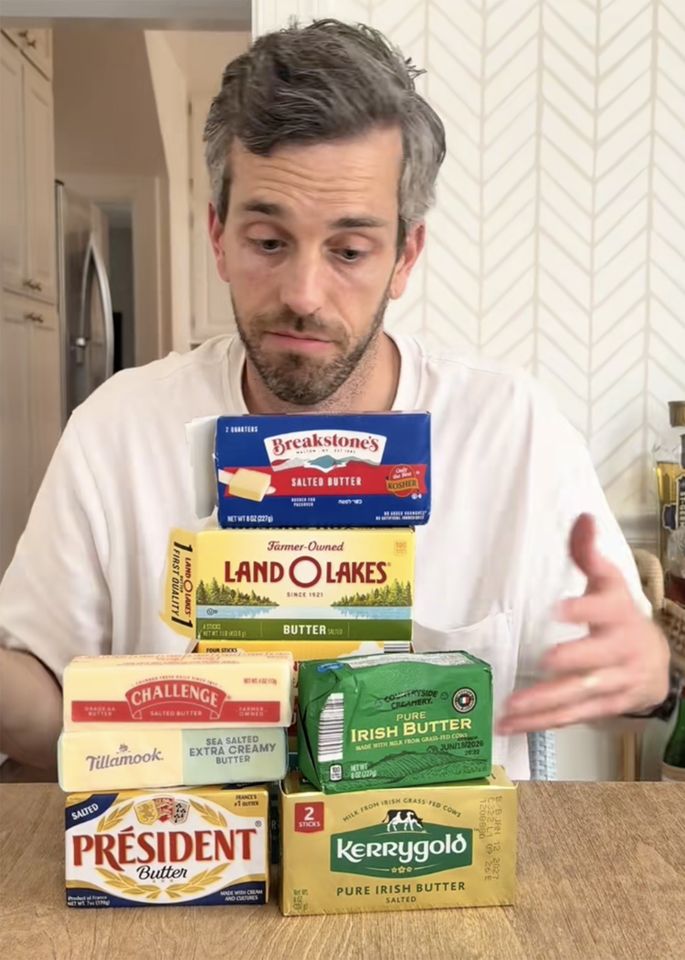 Patrick D. with different butter brandsCredit: Patrick D.