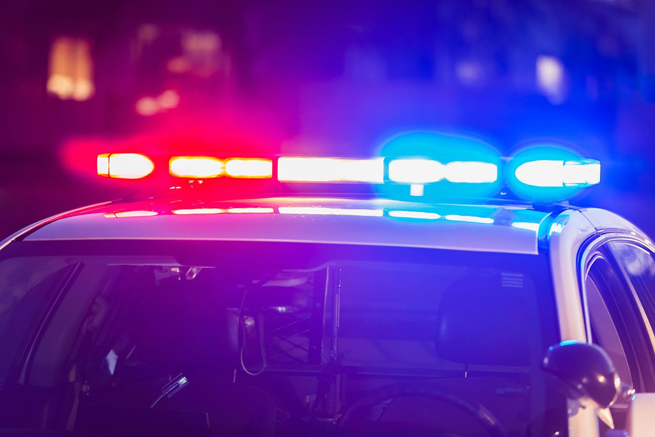 Stock photo of the roof of a police patrol car at night, with the blue and red lights flashing.Credit: Getty Images/iStockphoto