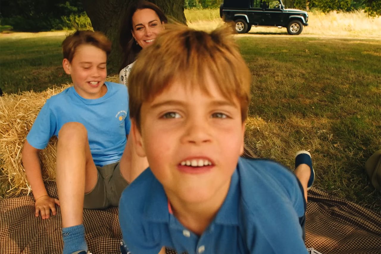 Pringe George, Kate Middleton and Prince LouisCredit: The Prince and Princess of Wales/Youtube