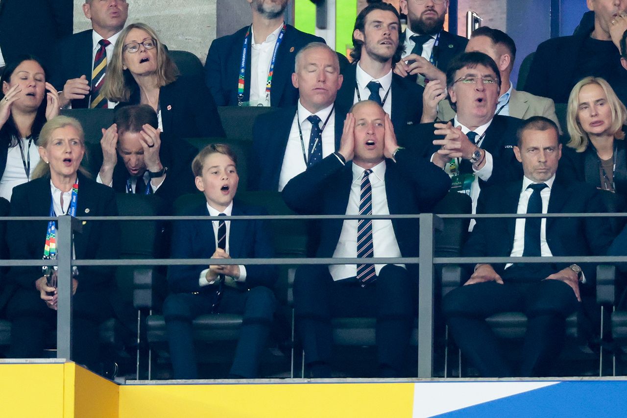 Prince George and Prince William at UEFA EURO 2024Credit: Jean Catuffe/Getty