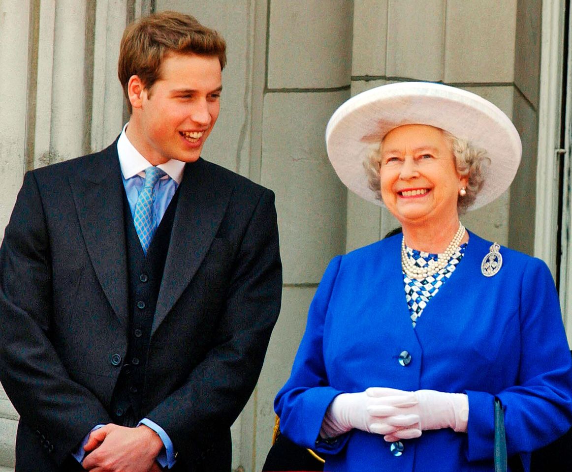Prince William and Queen Elizabeth at Trooping the Colour on June 14, 2003.Credit: Anwar Hussein/Getty