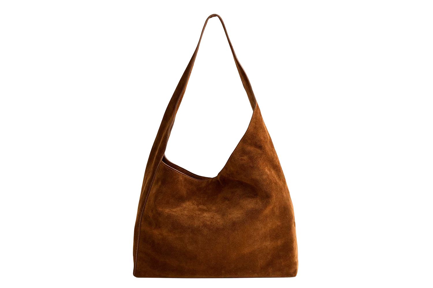 Italian Suede Slouchy Shoulder Bag