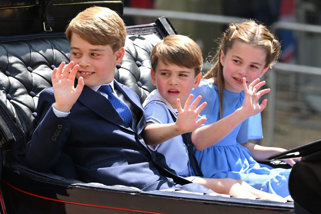 Prince George, Prince Louis and Princess Charlotte at Trooping the Colour on June 2, 2022.Credit: Karwai Tang/WireImage