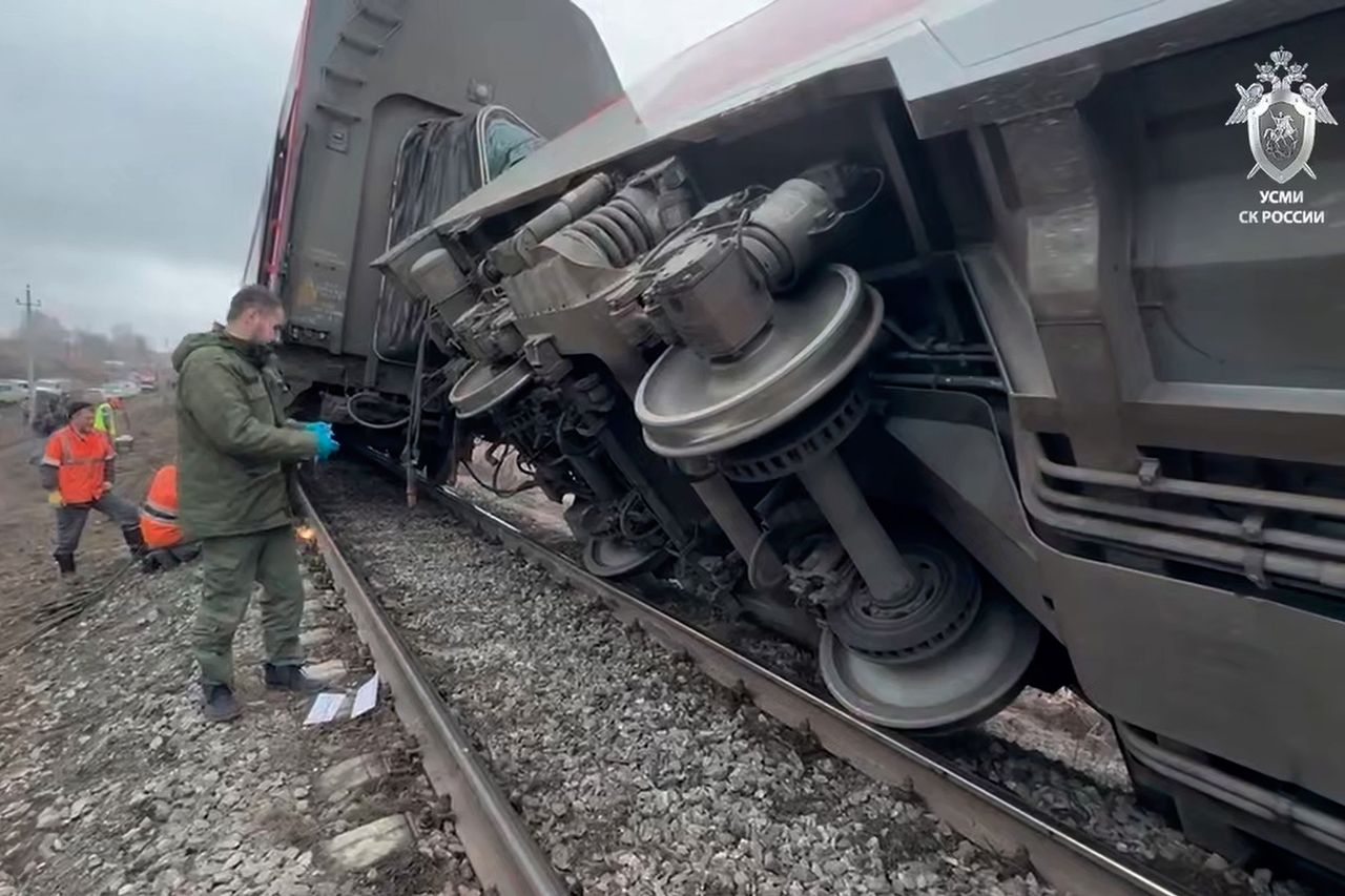 Train derailment in RussiaCredit: Investigative Committee of Russia via AP