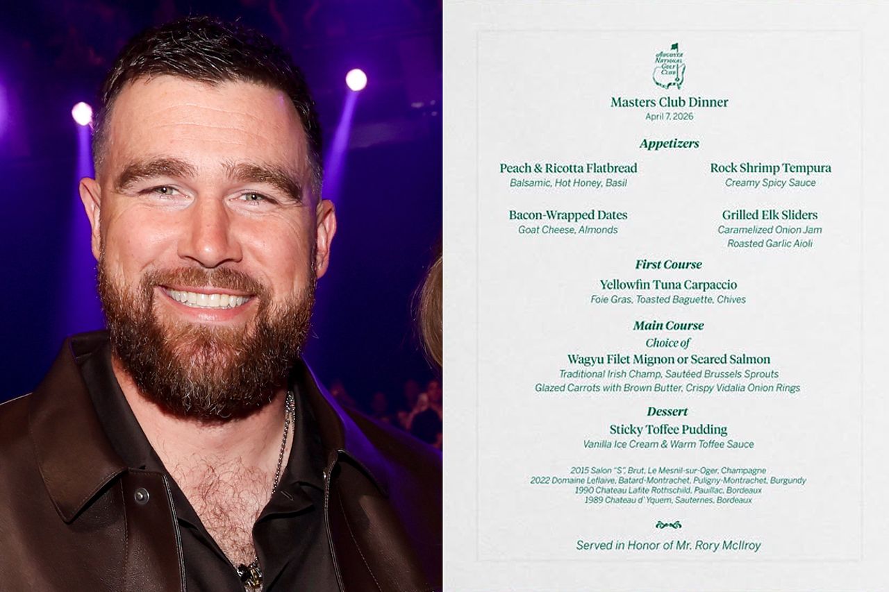 Travis Kelce; Rory McIlroy's 2026 Masters Champions DinnerCredit: Christopher Polk/Billboard via Getty; PGA TOUR/X