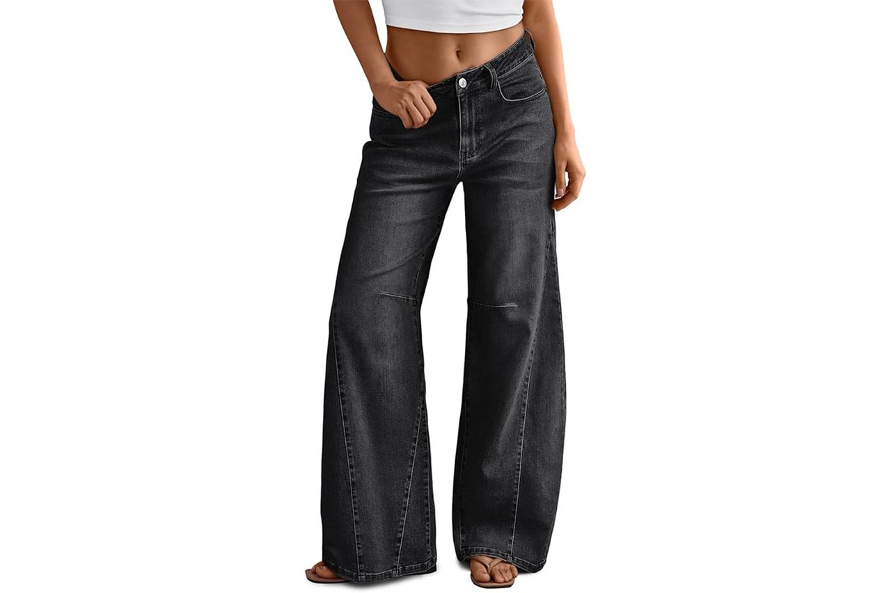 Trendy Queen Women's High Waisted Wide Leg Barrel Jeans Credit: Amazon