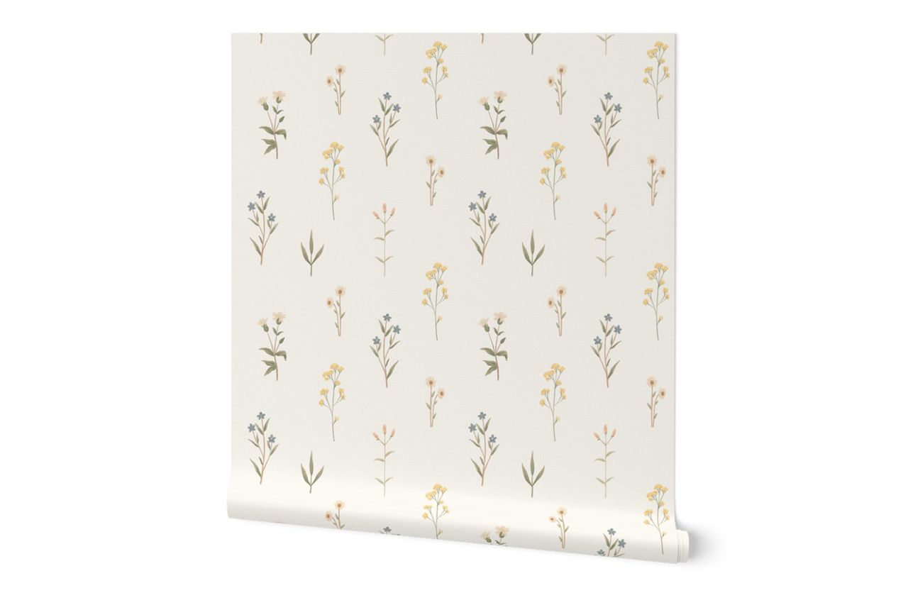 Wallpaper in Vintage Wildflowers Credit: Spoonflower