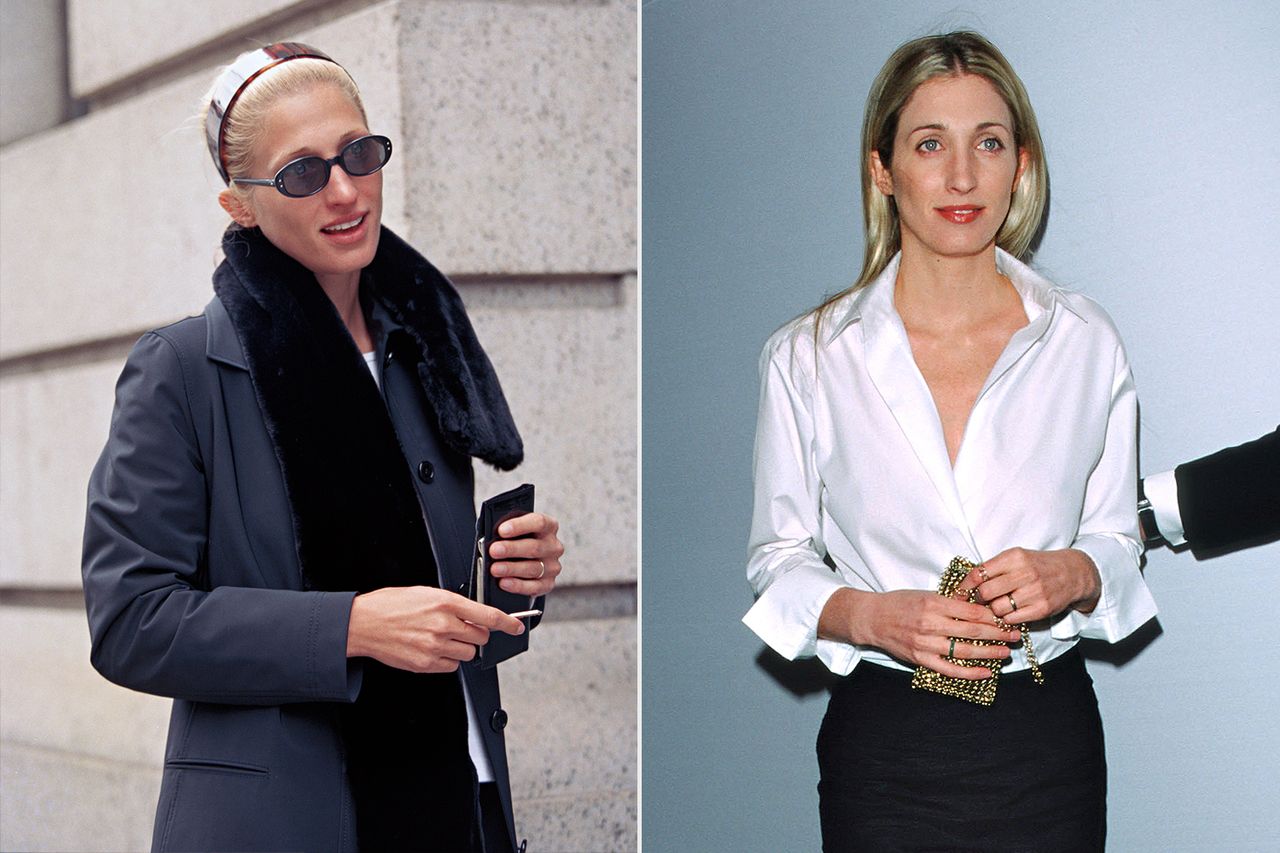 Carolyn Bessette-Kennedy in N.Y.C. in the '90s.Credit: Lawrence Schwartzwald/Sygma/Getty; Evan Agostini/Liaison/Getty