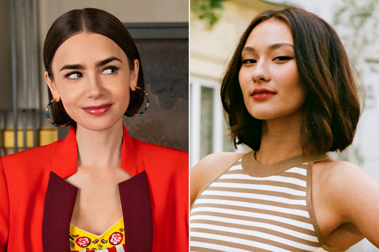 Lily Collins as Emily Cooper in 'Emily in Paris' and Lola Tung as Belly Conklin in 'The Summer I Turned Pretty.'Credit: Caroline Dubois/Netflix; Eddy Chen/Amazon