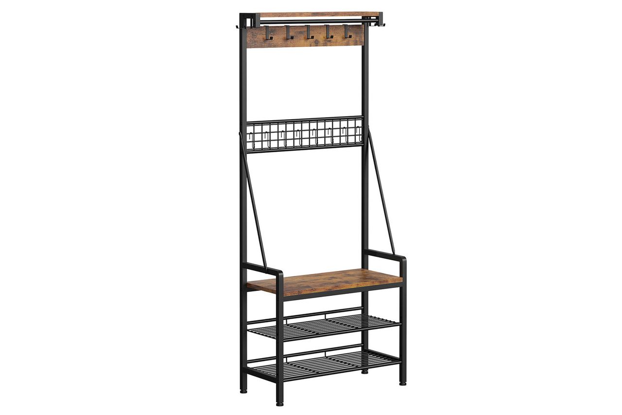 Wayfair Benjam 27.56'' Wide Hall Tree with Bench and Shoe Storage By 17 Stories Credit: Wayfair