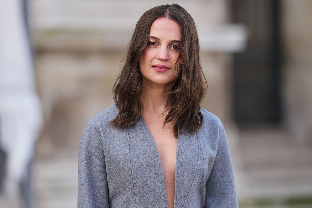 Alicia Vikander outside Louis Vuitton during Paris Fashion WeekCredit: Edward Berthelot/Getty