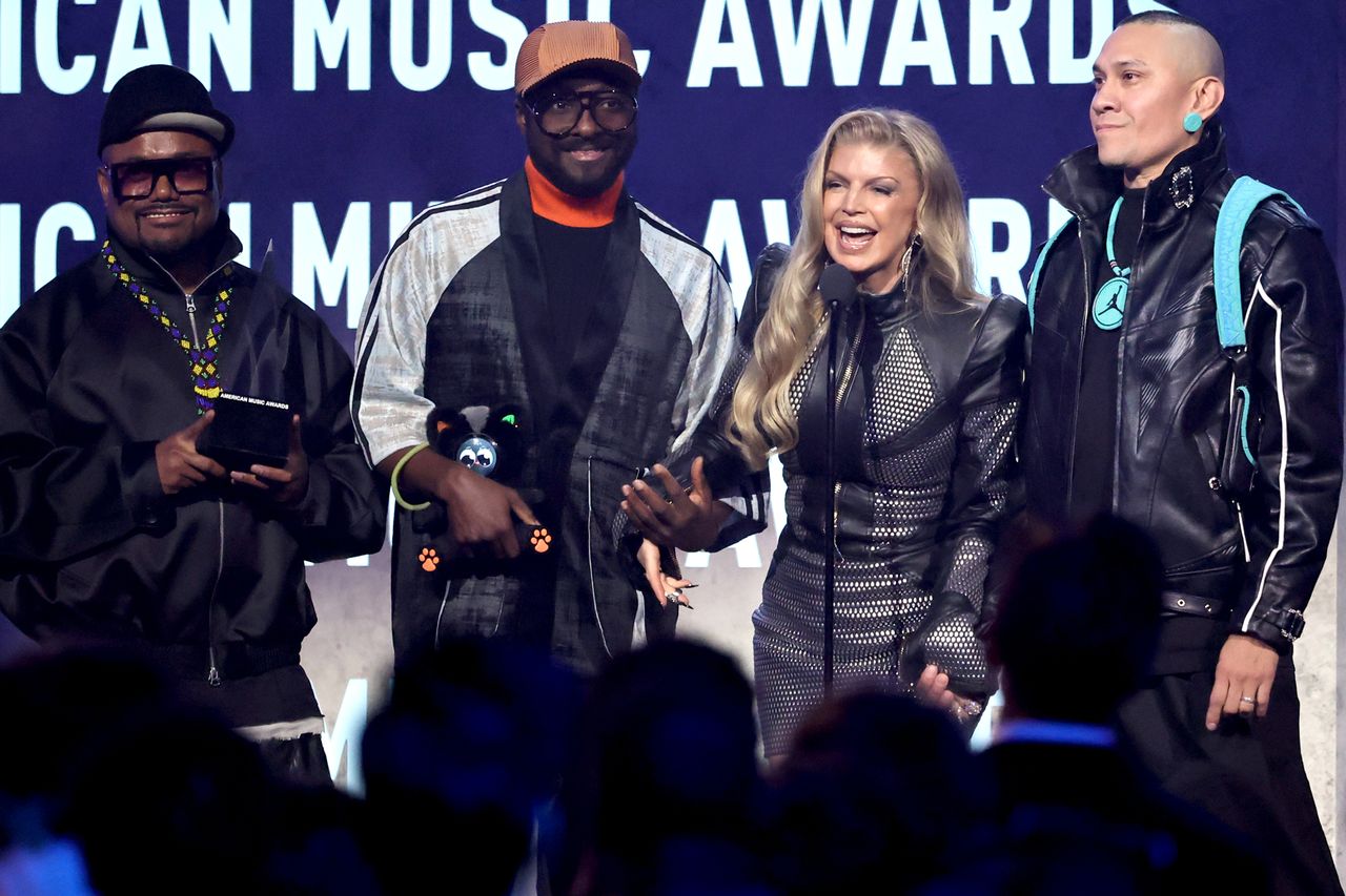 apl.de.ap, will.i.am, Fergie and Taboo of Black Eyed PeasCredit: Ethan Miller/Getty