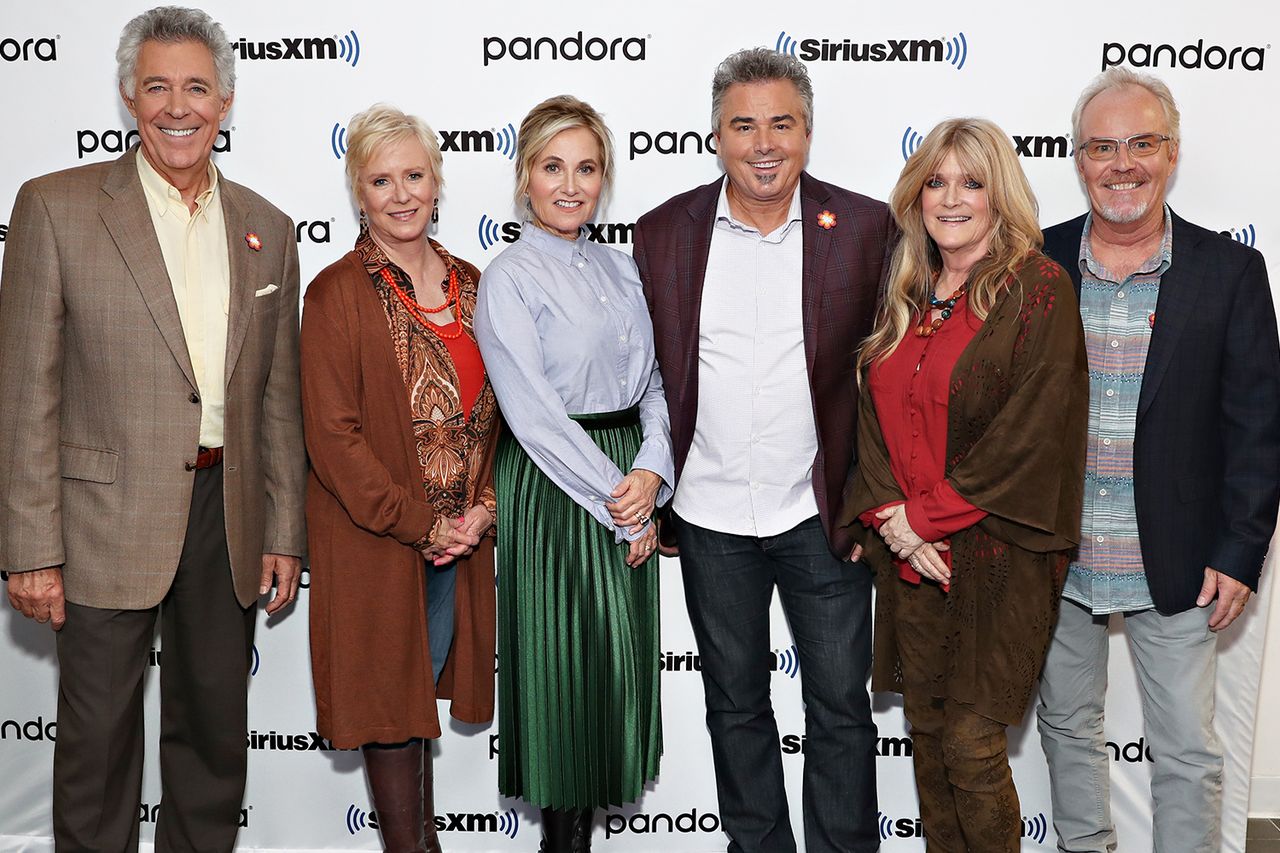 Barry Williams, Eve Plumb, Maureen McCormack, Christopher Knight, Susan Olsen and Mike Lookinland pose for a photo during Andy Cohen's Deep and Shallow interview special with the cast of The Brady Bunch on SiriusXM's Radio Andy Channel at the SiriusXM Studios on September 9, 2019 in New York City.Credit: Cindy Ord/Getty