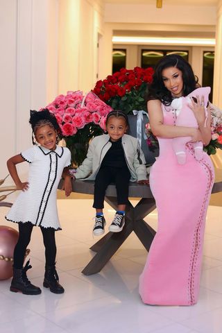 Cardi B with her Children Kulture, Wave and Blossom Cardi B with her Children, Kulture, Wave and BlossomCredit: iamcardib/Instagram