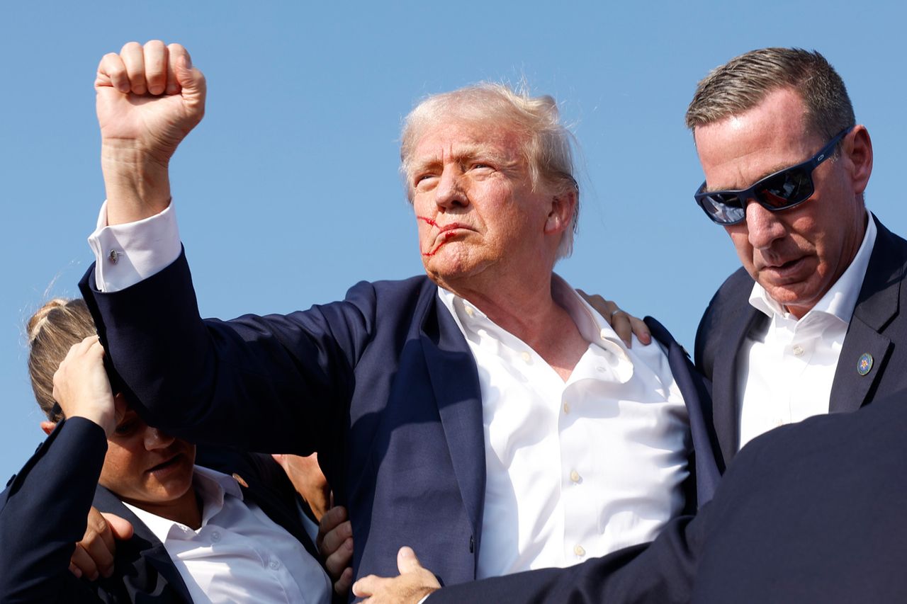 Republican presidential candidate and former President Donald Trump on July 13, 2024Credit: Anna Moneymaker/Getty