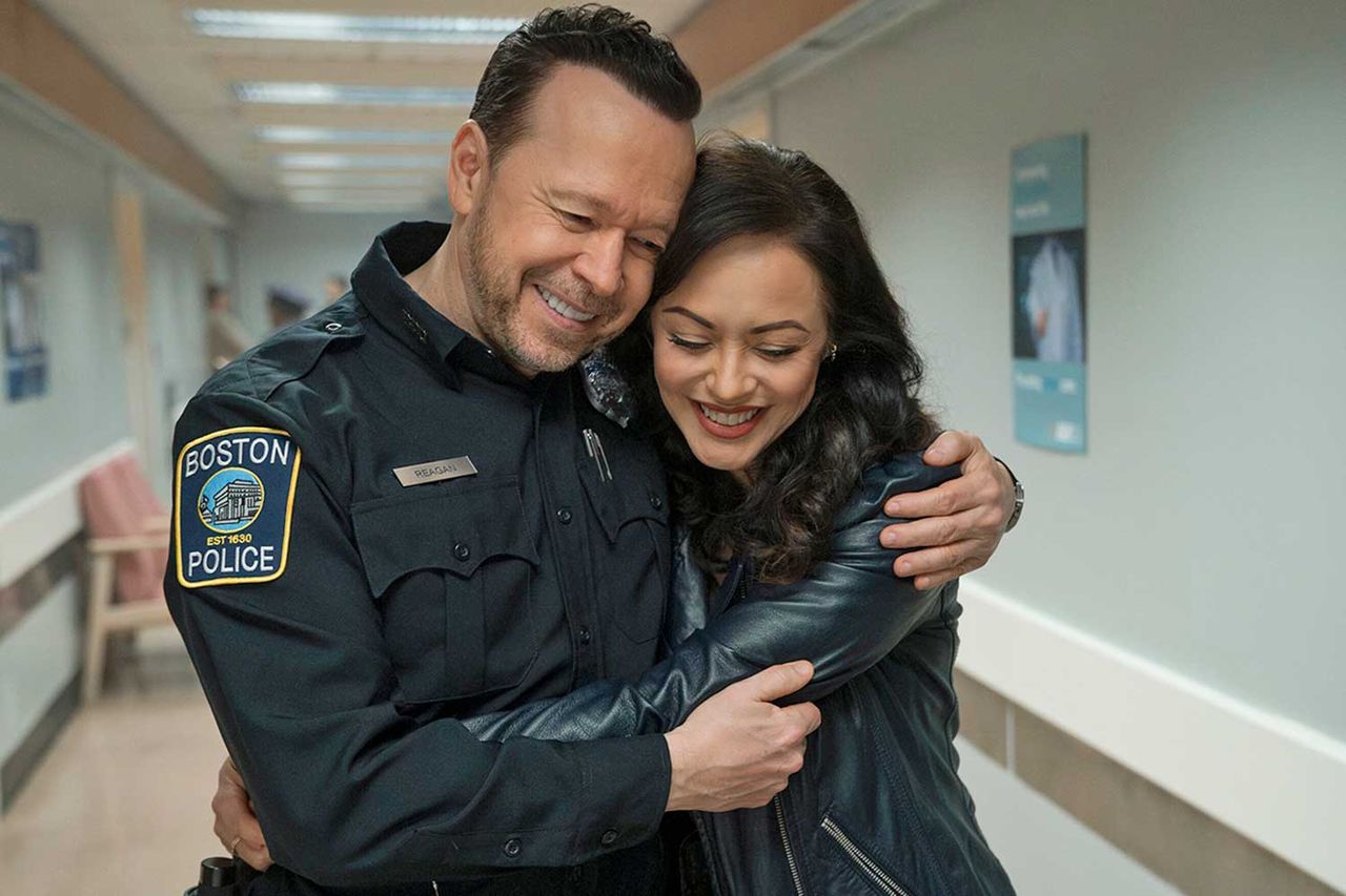 Donnie Wahlberg as Danny Reagan and Marisa Ramirez as Maria Baez. Donnie Wahlberg as Danny Reagan and Marisa Ramirez as Maria Baez in 'Boston Blue'Credit: Ian Watson/CBS
