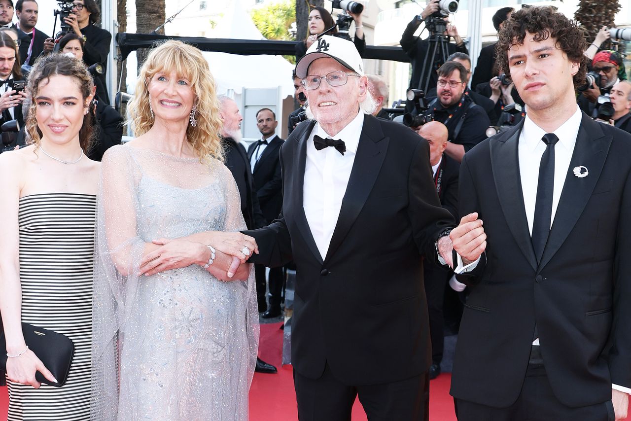 Jaya Harper, Laura Dern, Bruce Dern and Ellery Harper at the May 20 Cannes premiere of 'Dernsie'.Credit: Daniele Venturelli/WireImage