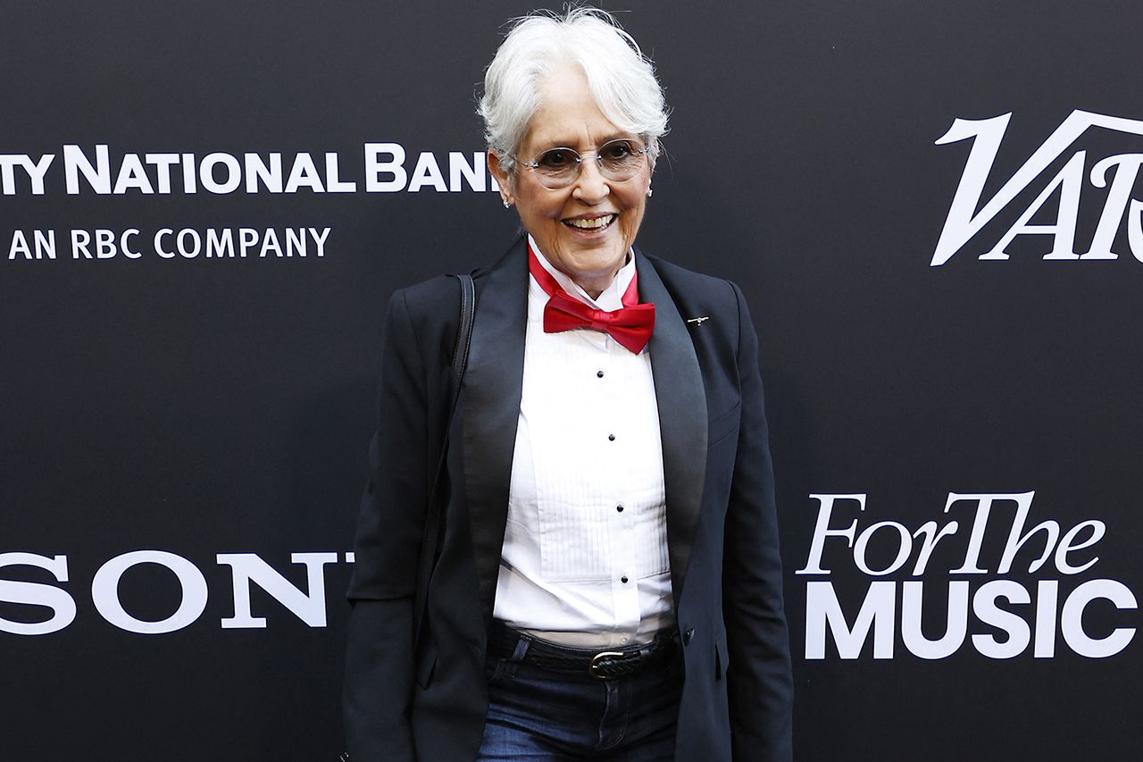 Joan Baez in December 2023 in Los AngelesCredit: MICHAEL TRAN/AFP via Getty