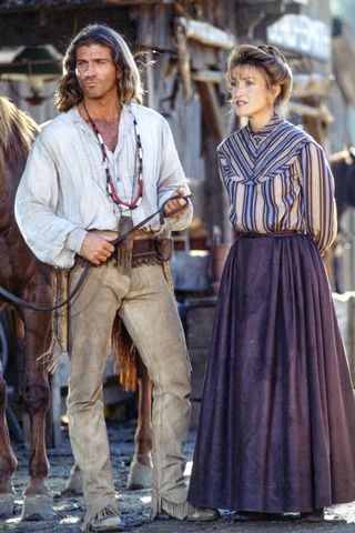 Joe Lando and Jane Seymour on 'Dr. Quinn, Medicine Woman' in 1993Credit: CBS via Getty