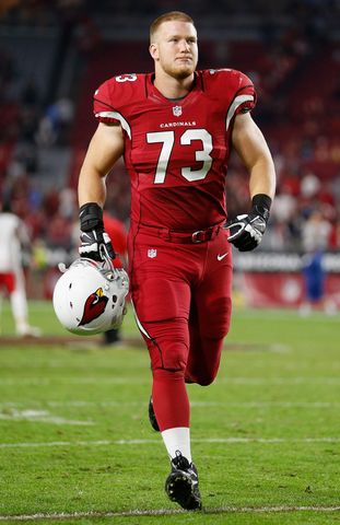 Defensive end Josh Mauro #73 of the Arizona Cardinals following the NFL game against the Kansas City Chiefs at the University of Phoenix Stadium on December 7, 2014 in Glendale, Arizona. The Cardinals defeated the Chiefs 17-14. Josh Mauro in 2014Credit: Christian Petersen/Getty