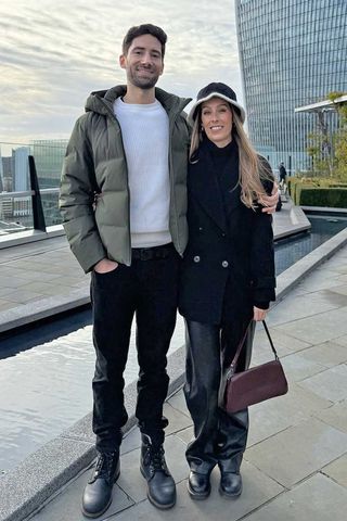 Katrina Kelly (right) and husband John Grevine (left).Credit: Kennedy News/@katrinakelly23
