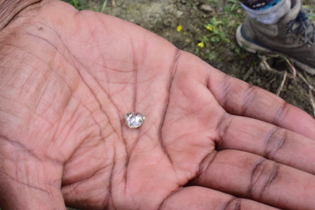Keshia Smith finds a diamond at Crater of Diamonds State ParkCredit: Crater of Diamonds State Park