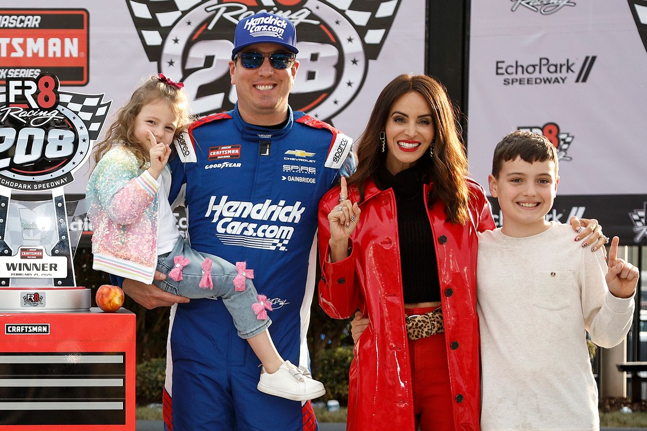 Kyle Busch and his familyCredit: Sean Gardner/Getty
