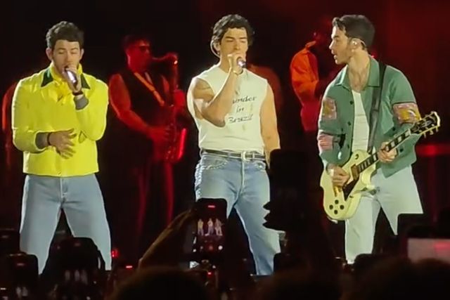 Nick, Joe and Kevin Jonas in August 2025.Credit: @sublinhando/Instagram