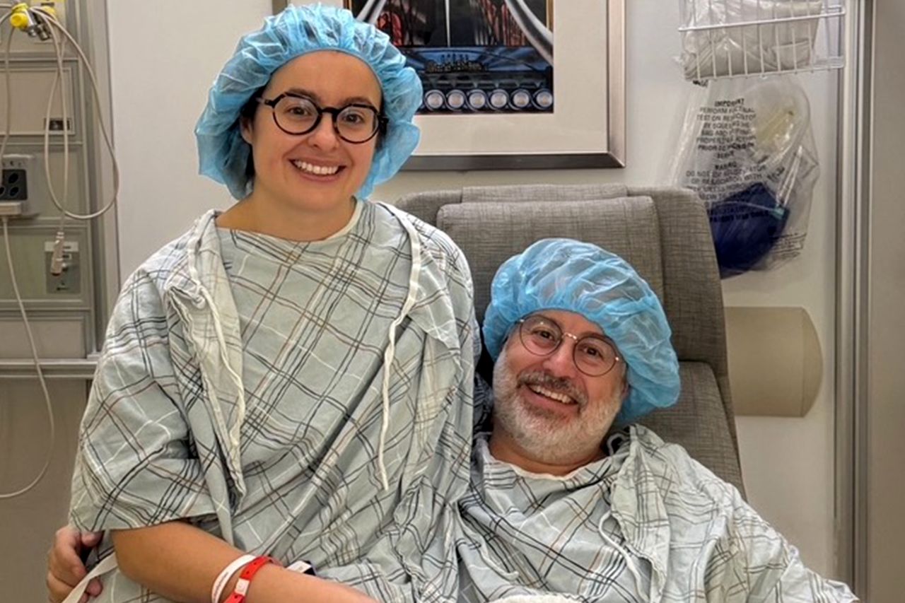 Dr. Carolina Miranda and Mike Miranda before the surgery.Credit: Courtesy The Miranda Family