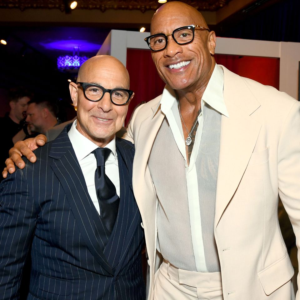 Stanley Tucci and Dwayne JohnsonCredit: Alberto E. Rodriguez/Getty