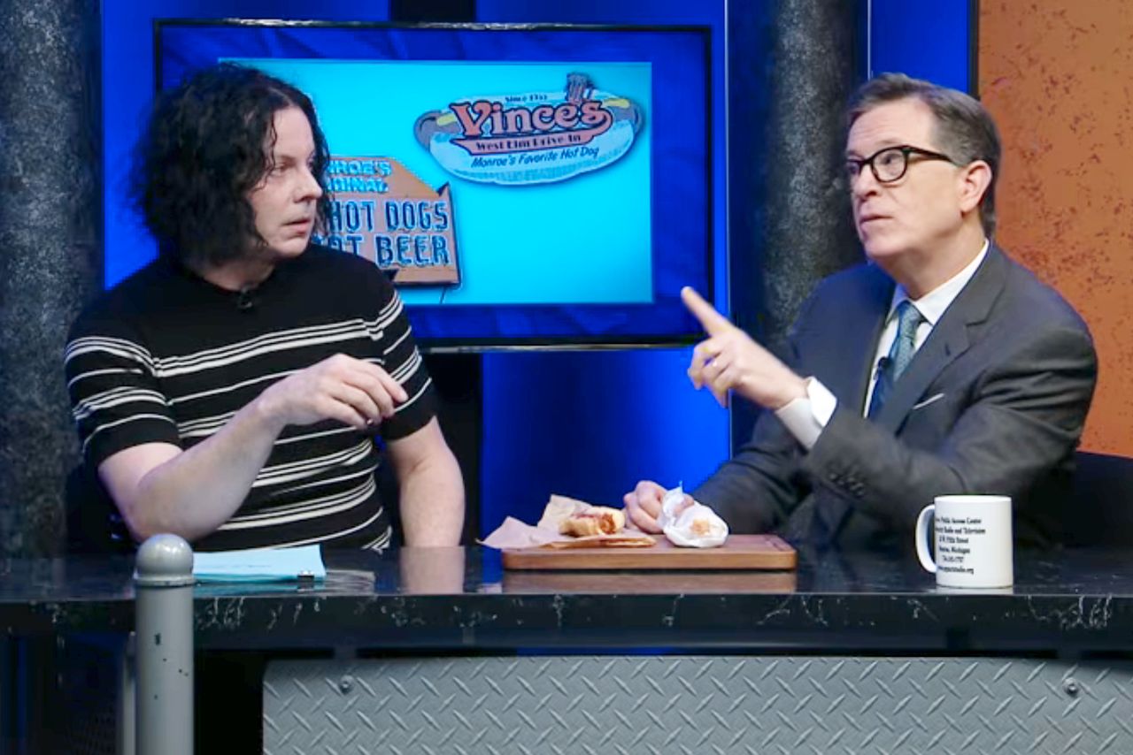 Stephen Colbert and Jack White on ‘Only in Monroe’ on May 22, 2026Credit: Monroe Community Media/YouTube