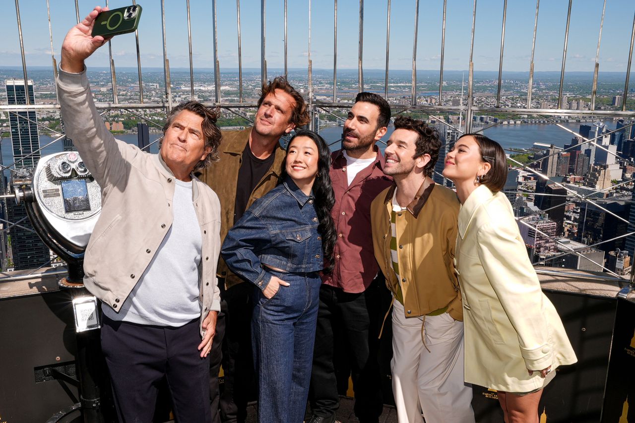 Ted McGinley, Jason Segel, Sherry Cola, Brett Goldstein, Michael Urie and Lukita MaxwellCredit: John Nacion/Getty
