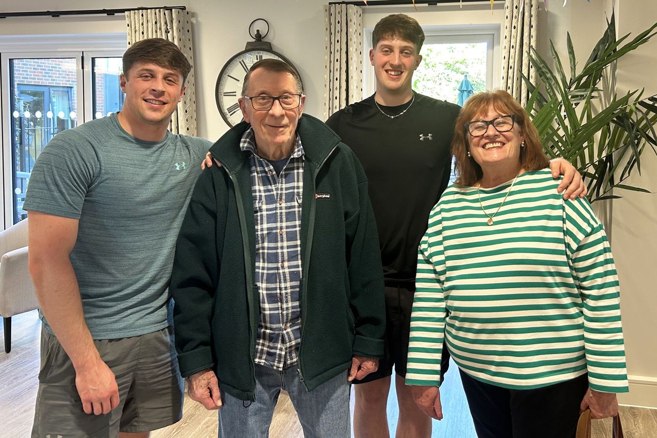 John and Pam Heritage with grandsons George and Harry CheethamCredit: Kennedy News and Media