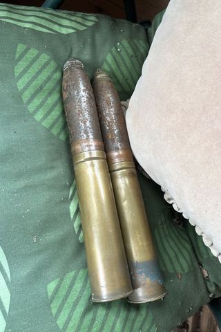 World War I shells found in Pam Heritage's garageCredit: Kennedy News and Media