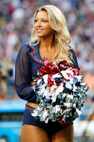 Camille Kostek of the New England Patriots Cheerleaders in 2015.Credit: Christian Petersen/Getty