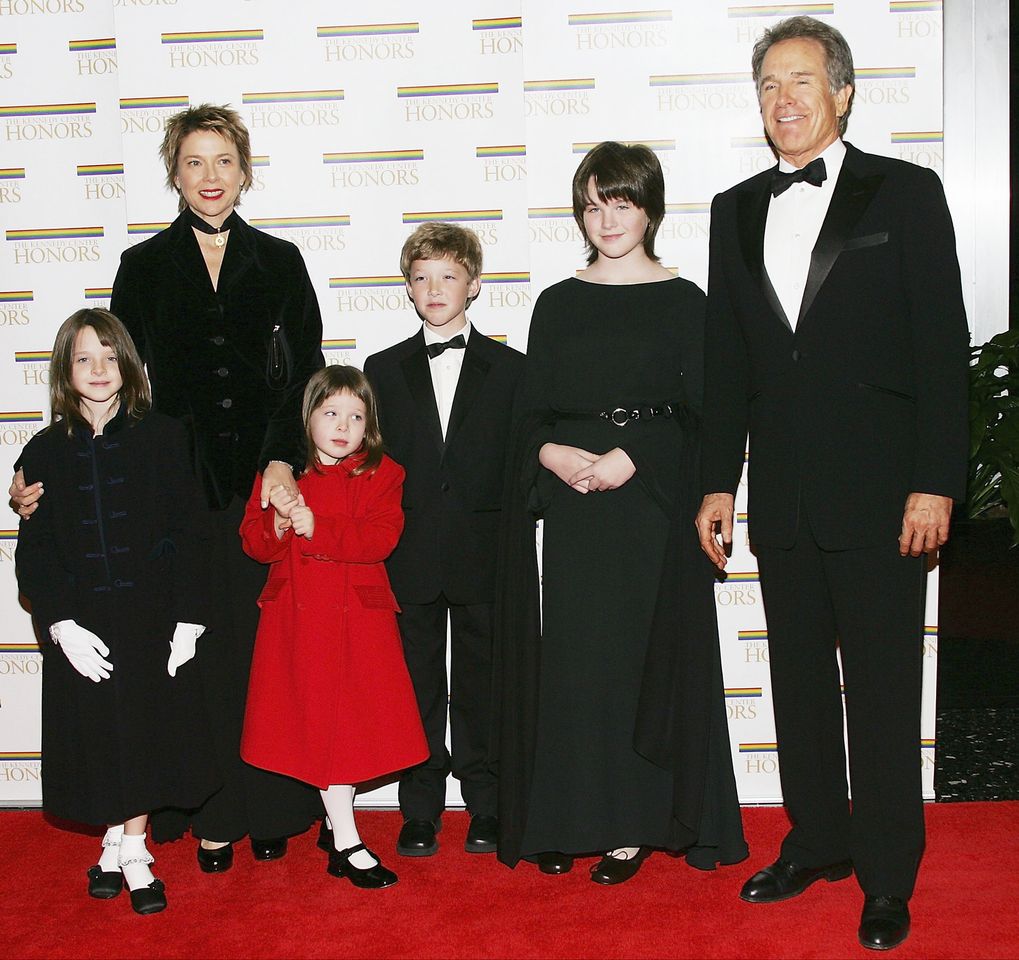 Warren Beatty and Annette Bening with their childrenCredit: Evan Agostini/Getty